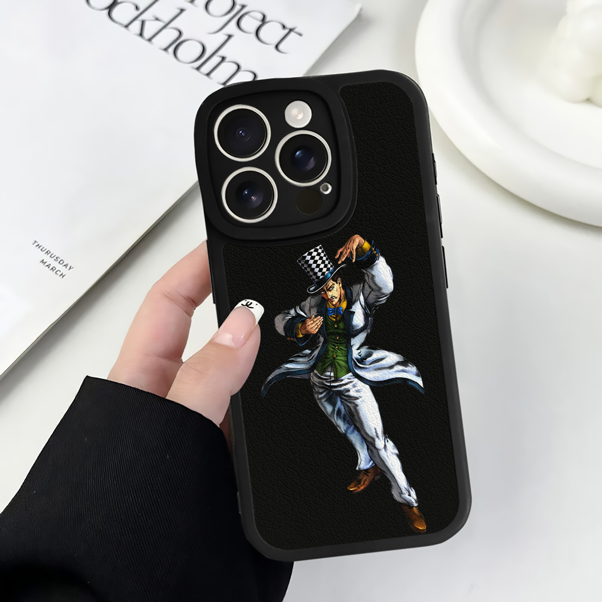 （画像用） ジョジョの奇妙な冒険 ウィル?アントニオ?ツェペリ JoJo's Bizarre Adventure Will Anthonio Zeppeli 【iPhone 16シリーズ対応】シリコンスマホケース（レザー調） 材質：シリコン